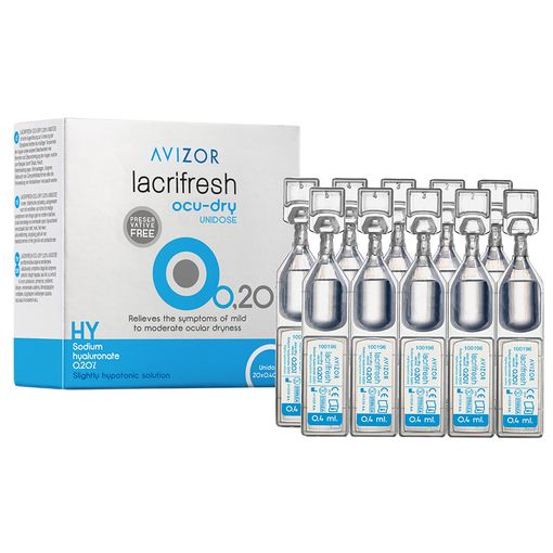 Avizor Lacrifresh Ocu-Dry 0.2% UD eye drops (vials)