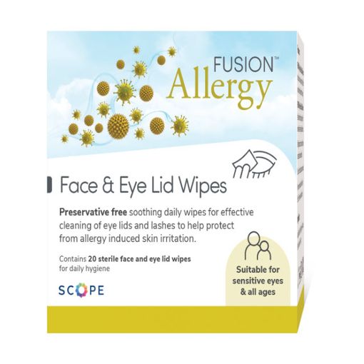 FUSION Allergy Face and eyelid wipes