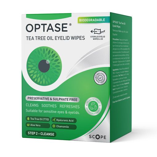 Optase TTO (Tea Tree Oil) eyelid wipes