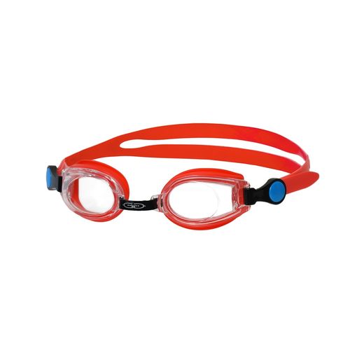 Gator Small Clear RED swimming goggles including prescription lenses