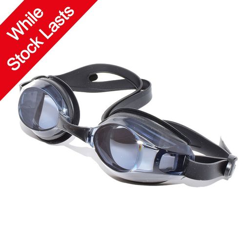 SwimFlex BLACK swimming goggles including prescription lenses